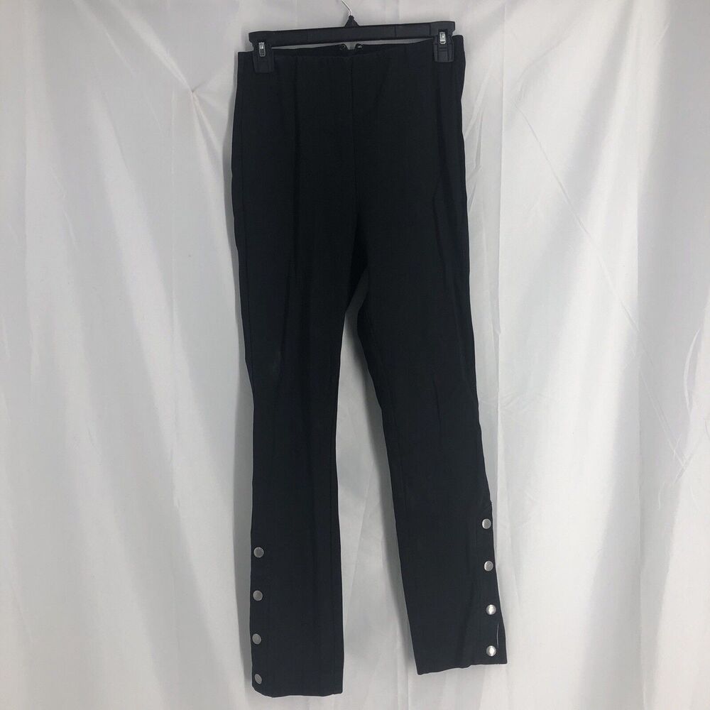 Rag & Bone Womans Dress Pants Black 6 Solid Pull On Straight